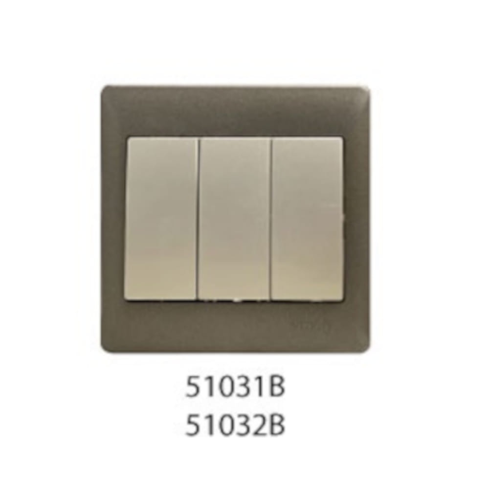 10A 3 GANG 2 WAY SWITCH SIMON 51032B CN CHAMPAGNE WALNUT