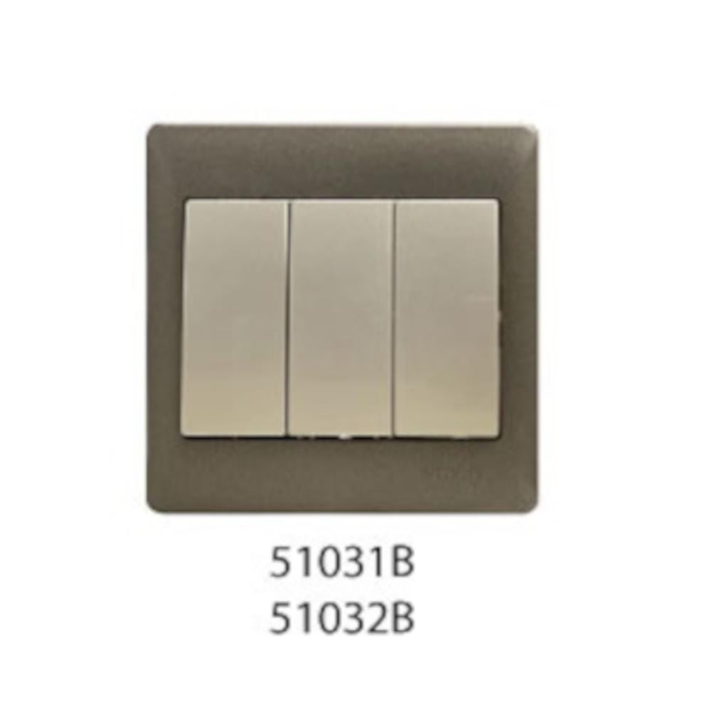 10A 3 GANG 2 WAY SWITCH SIMON 51032B CN CHAMPAGNE WALNUT
