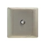 SIMON 1 GANG TV OUTLET 55111-CHAMPAGNE WALNUT