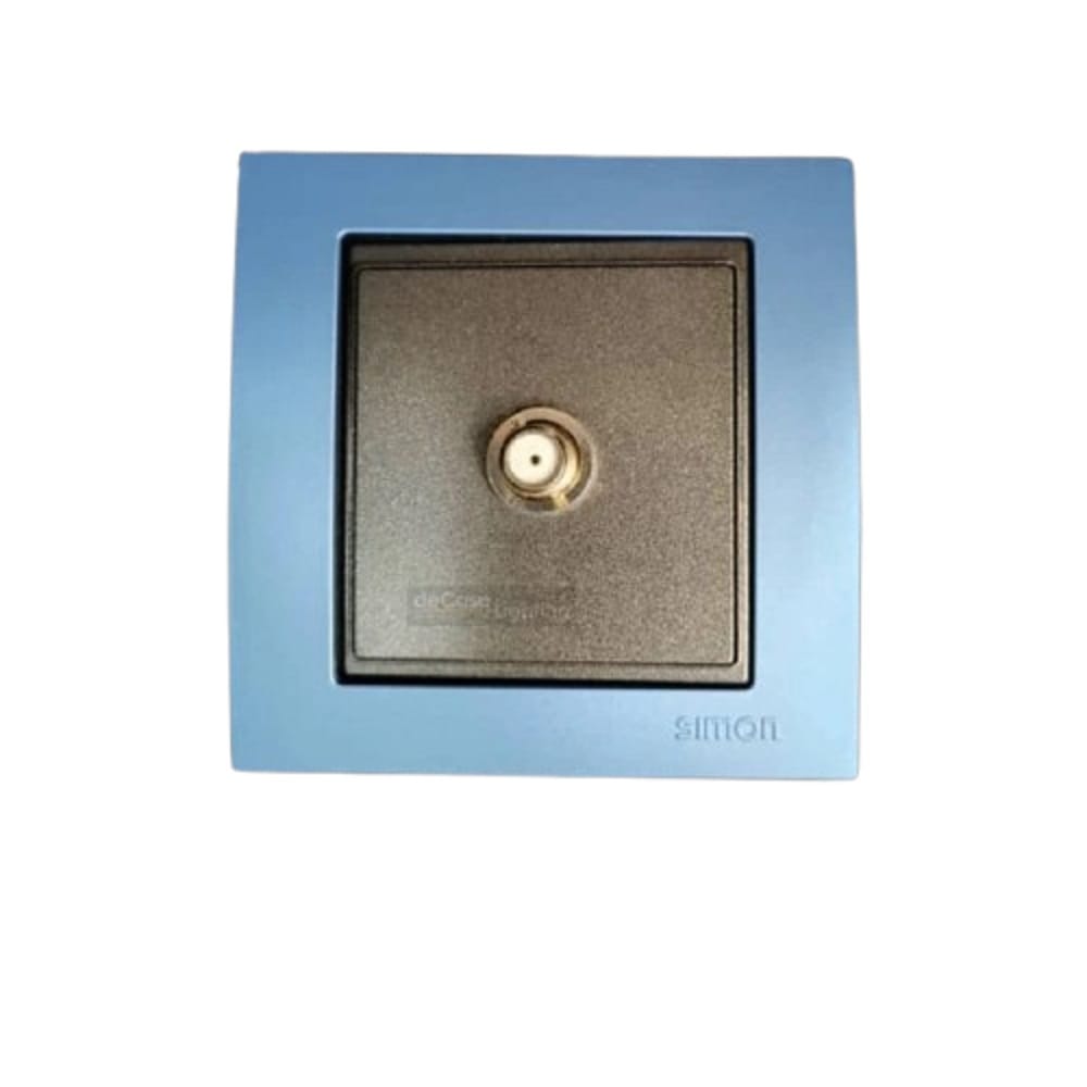 SIMON 1 GANG F-CONNECTOR/ASTRO V59114 BLACK