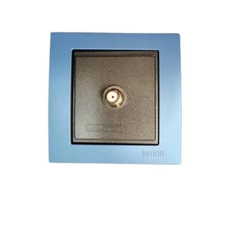 SIMON 1 GANG F-CONNECTOR/ASTRO V59114 BLACK