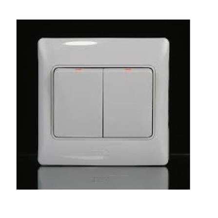 16A 2 GANG 1 WAY SWITCH K272-WH T&J