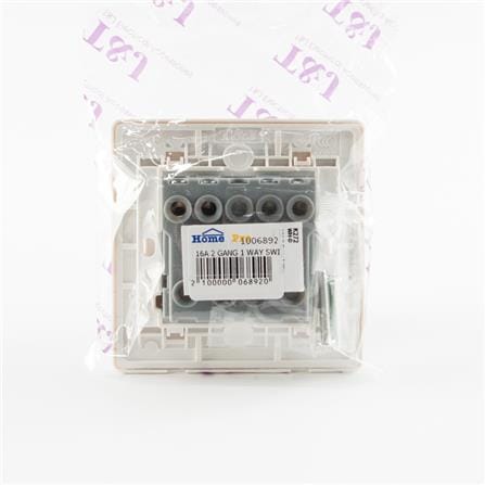 16A 2 GANG 1 WAY SWITCH K272-WH T&J