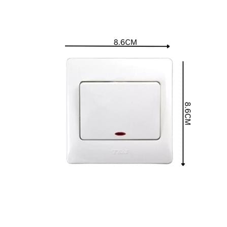 T&J 32A POWER 1GANG DOBLE POLE SWITCH WITH NEON K232LA-WHITE