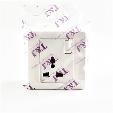 13A 1GANG UNIVERSAL SWITCH SOCKET T&J K818S-WHITE