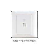T&J 1 GANG RJ11 TELEPHONE SOCKET(4PIN) K801-4TU WHITE