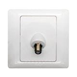 T&J 1 GANG SATELLITE TV SOCKET (BROADBAND F-CONNECTOR) K801ETV-WHITE