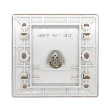 T&J 1 GANG SATELLITE TV SOCKET (BROADBAND F-CONNECTOR) K801ETV-WHITE