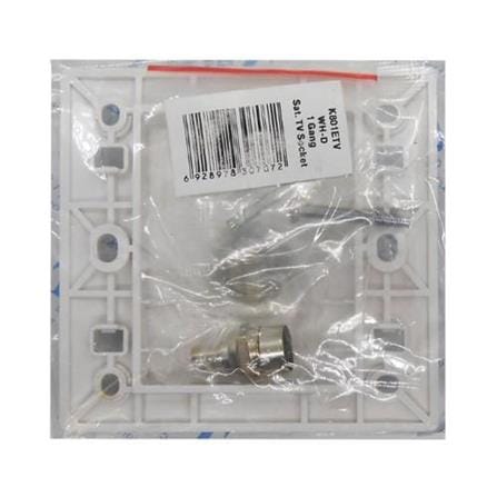 T&J 1 GANG SATELLITE TV SOCKET (BROADBAND F-CONNECTOR) K801ETV-WHITE