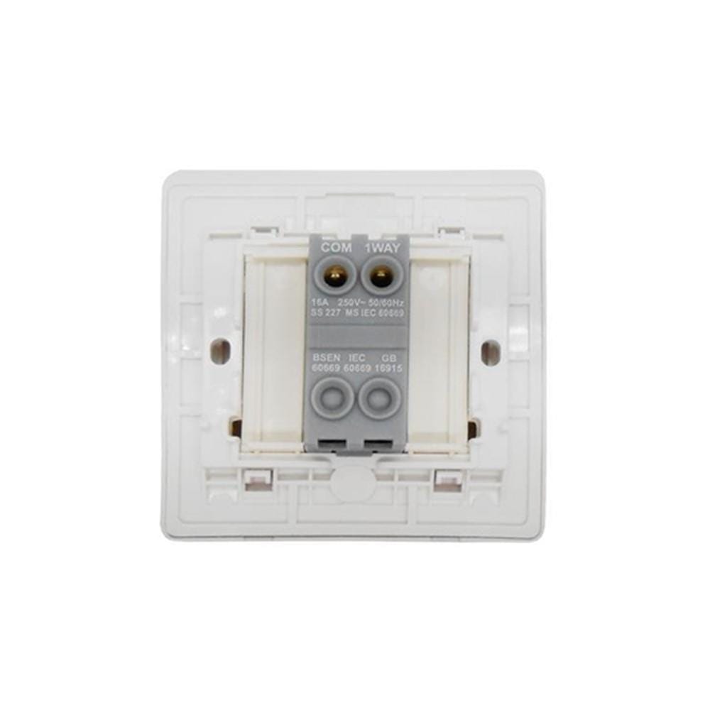 T&J 16AMP 1 GANG PUSH BUTTON SWITCH K261-MSL (MATT SILVER)