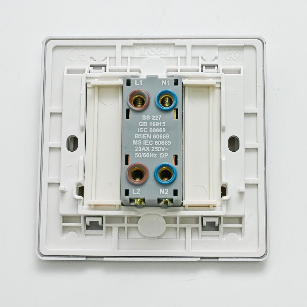 20A 1G DP SWITCH W/NEON K271L-DP-MSL T&J