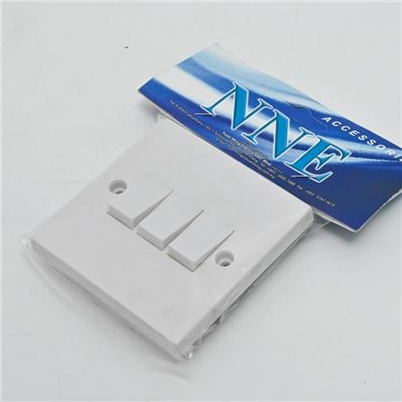 3GANG 2 WAY FLUSH OUTLET SWITCH NNE 803/2