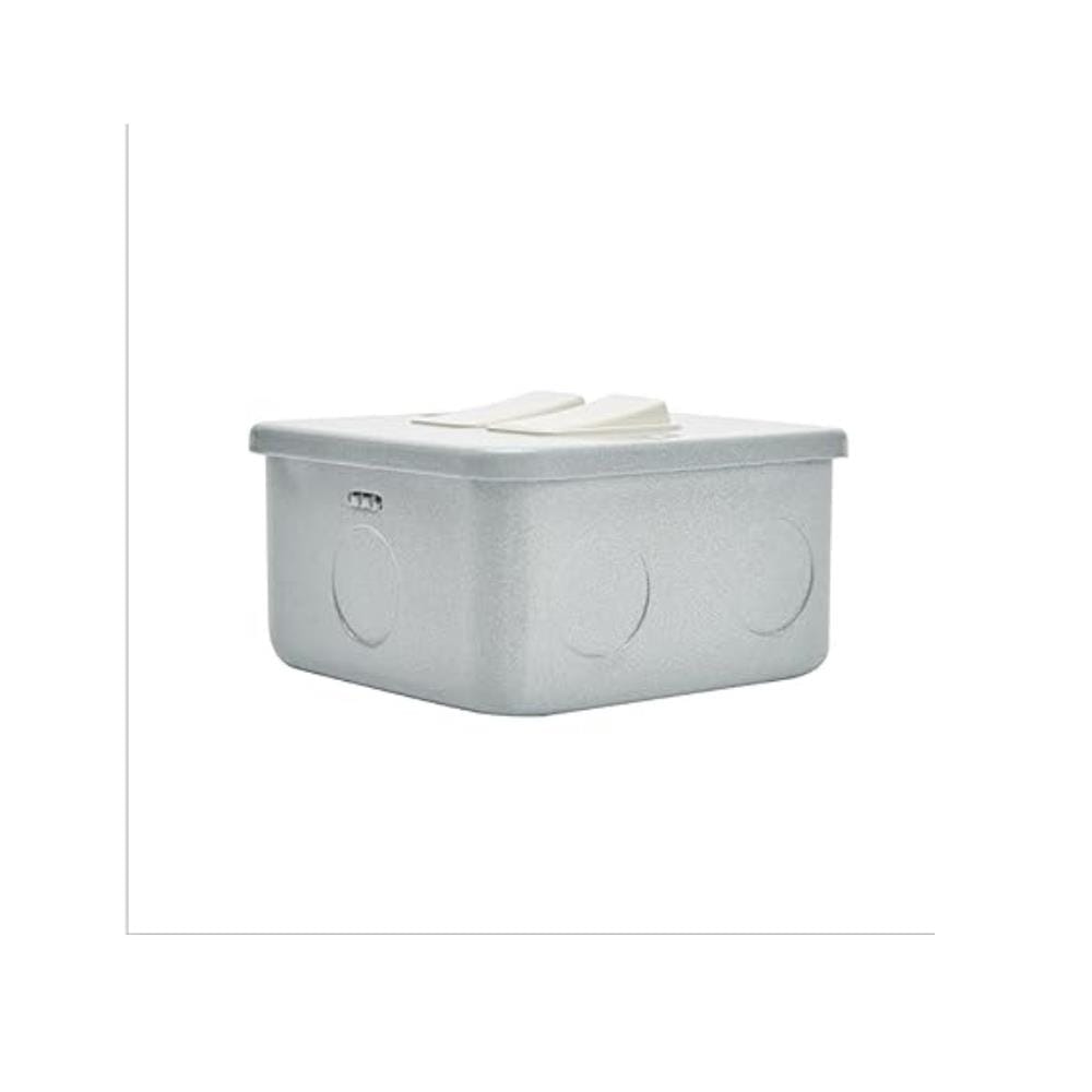 NNE 2GANG 2WAY METAL CLAD SWITCH 902/2 GREY