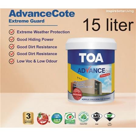 TOA ADVANCE COTE EXTREME GUARD 15L M BASE D EXTERIOR PAINT