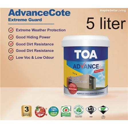 TOA ADVANCE COTE EXTREME GUARD 5L M BASE D EXTERIOR PAINT