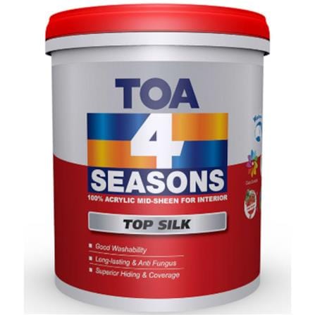 TOA 4 SEASONS TOPSILK INTERIOR PAINT 1 LITRE SG WHITE