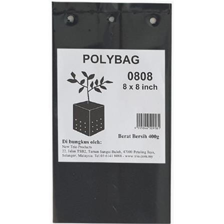 TRIO POLY BAG 0808 TT003 3X11X20CM BLK