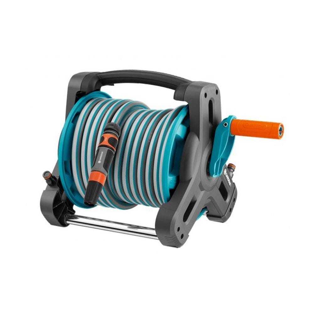 GARDENA CLASSIC HOSE REEL 10M (8010) BLUE/ORANGE/GREY