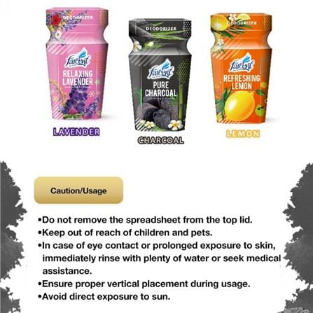 FARCENT DEODORIZER SCENT CHARCOAL LIQUID 300ML FREE 50ML
