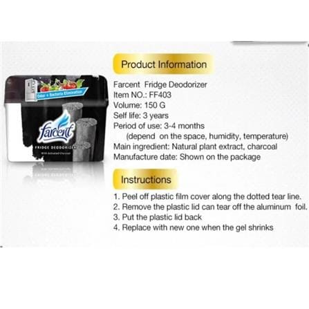 FARCENT FRIDGE DEODORIZER CHARCOAL 150G