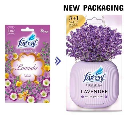 FARCENT SCENTED BAG 3X10G LAVENDER