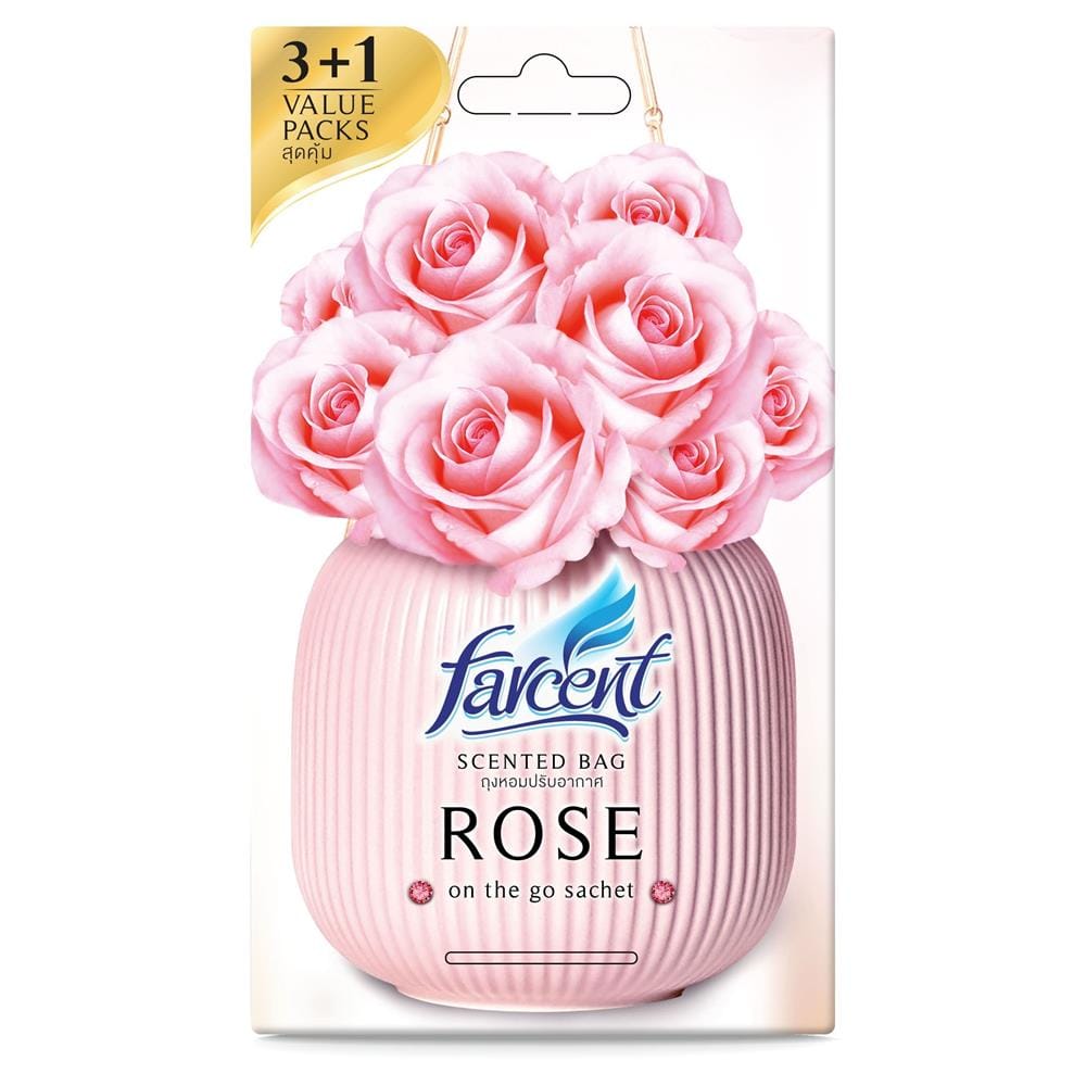FARCENT SCENTED BAG 3X10 G ROSE