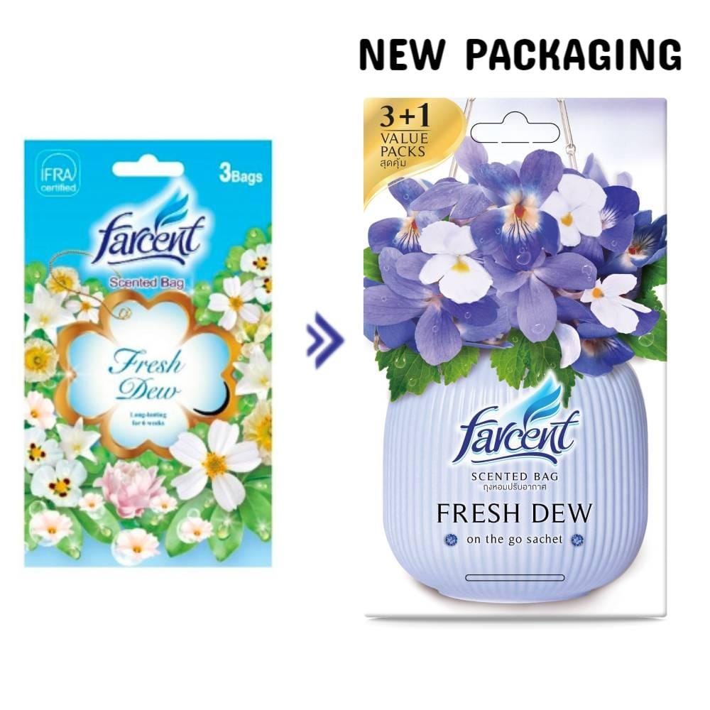 FARCENT SCENTED BAG 3X10G FRESH DEW