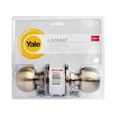 YALE ENTRANCE KNOB KN-VCA5127US5 ANTIQUE BRASS