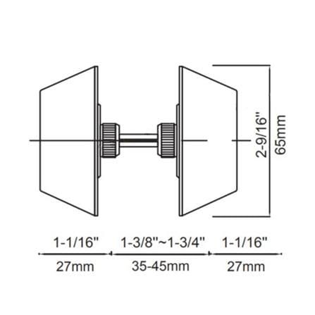 YALE DOUBLE DEADBOLT V8121 US11 ANTIQUE COPPER