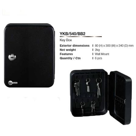 YALE KEY BOX WITH KEY LOCK YKB/540/BB2 BLACK