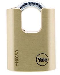 YALE HARDENED SECURITY PADLOCK 40MM Y110C/40/119/1 40MM BRASS