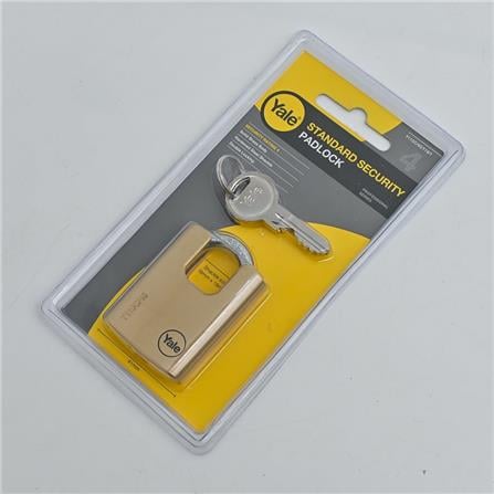 YALE HARDENED SECURITY PADLOCK 40MM Y110C/40/119/1 40MM BRASS