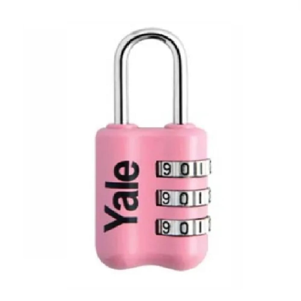 YALE 23MM COMBINATION PADLOCK 3-DIGIT YP2/23/128/1P PINK