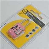 YALE 23MM COMBINATION PADLOCK 3-DIGIT YP2/23/128/1P PINK