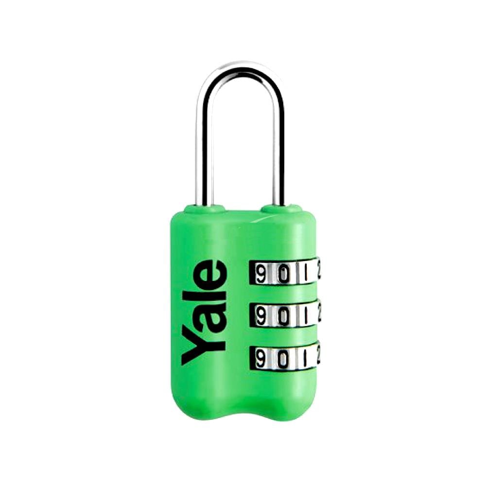 YALE COMBINATION PADLOCK YP2/23/128/1E 3-DIGIT GREEN