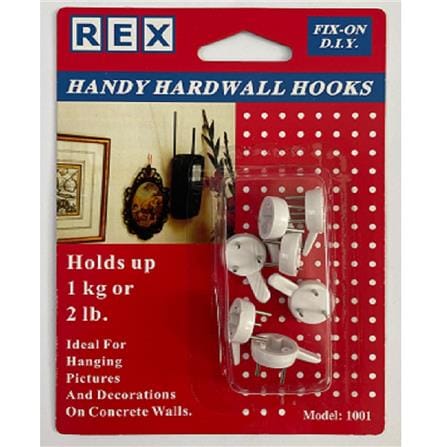REX HANDY HARWALL HOOK 1001 WHITE