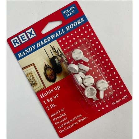 REX HANDY HARWALL HOOK 1001 WHITE