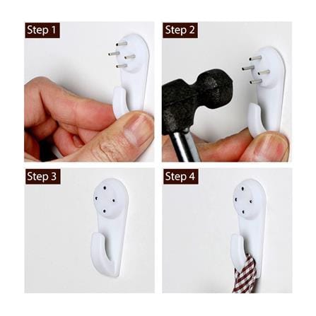 REX HANDY HARWALL HOOKS 1002 WHITE
