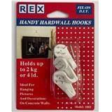 REX HANDY HARDWALL HOOKS 1003 WHITE