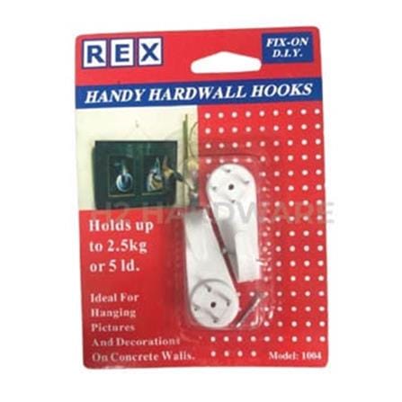 REX HANDY HARDWALL HOOKS 1004 WHITE