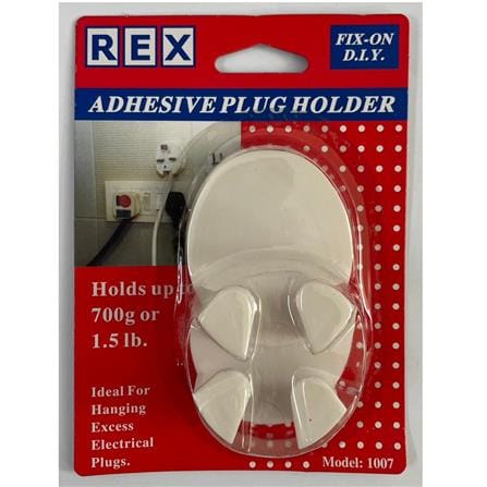 REX ADHESIVE PLUG HOLDER 1007 WHITE