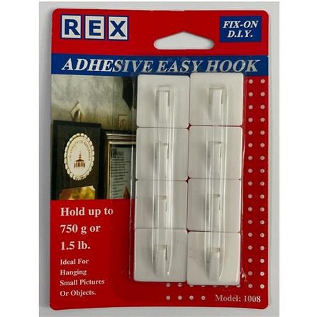 REX ADHESIVE EASY HOOK 1008 WHITE