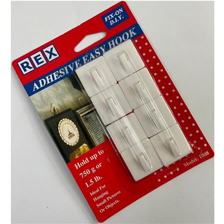 REX ADHESIVE EASY HOOK 1008 WHITE