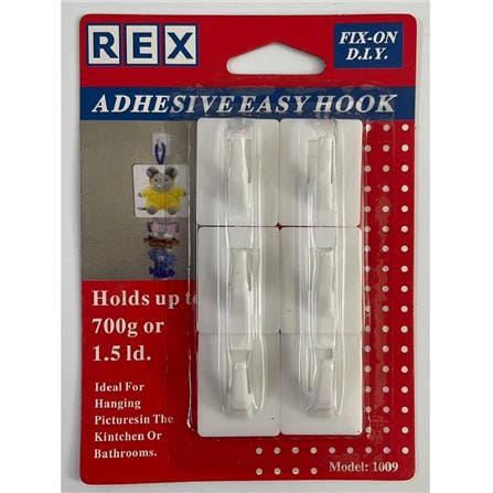 REX ADHESIVE EASY HOOK 1009 WHITE