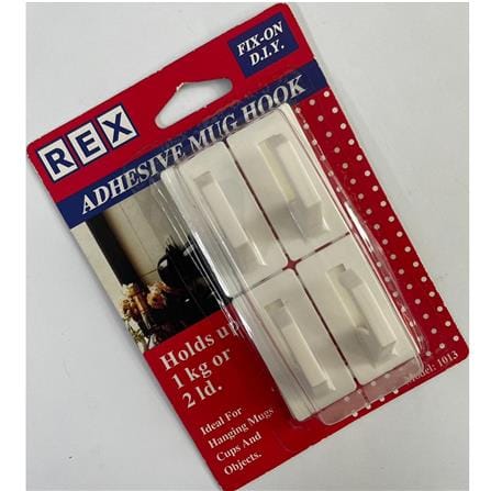 REX ADHESIVE MUG HOOK 1013 WHITE