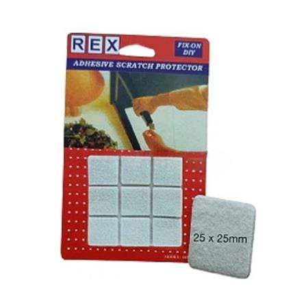 REX ADHESIVE SCRATCH PROTECTOR 25X25MM 1037 WHITE