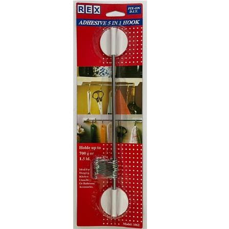 REX ADHESIVE 5IN1 HOOK 1062 WHITE