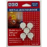 REX METAL ROUND HOOK 1083 WHITE