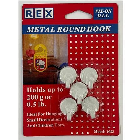 REX METAL ROUND HOOK 1083 WHITE