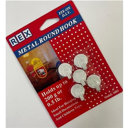 REX METAL ROUND HOOK 1083 WHITE